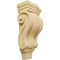 Ekena Millwork 3"W x 1 3/4"D x 6"H Extra Small Traditional Pilaster Wood Corbel, Alder CORW03X02X06PTAL - alternate 1